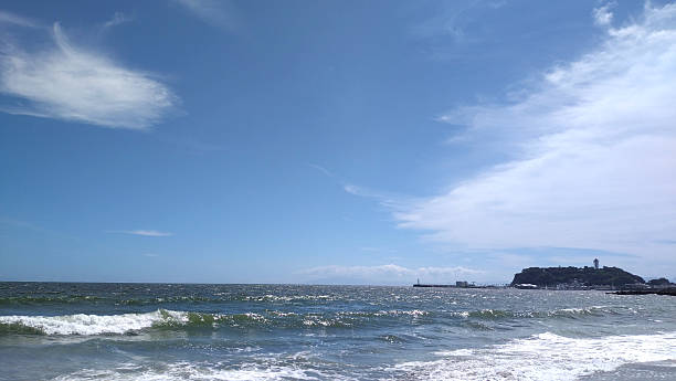 Enoshima, Japan, is a small island floating in the sea.