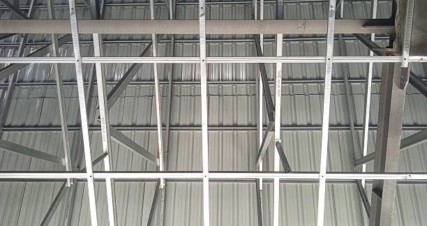 istock Structure of steel roof frame for construction. 2226154541