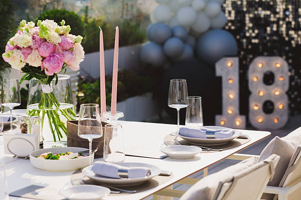 istock Stylish and sophisticated table setting at an 18th birthday party 2226158335