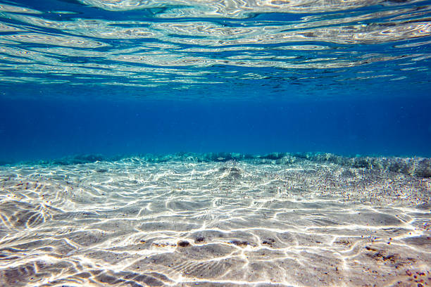 istock Underwater scenery of sand and endless water beyond the surface 2226160807