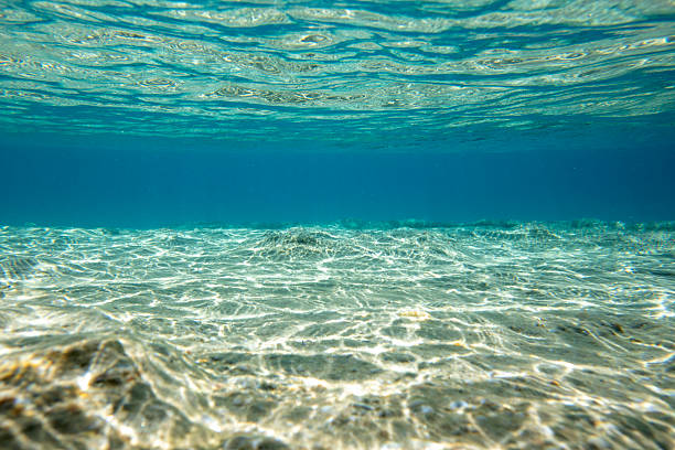 istock Underwater scenery of sand and endless water beyond the surface 2226162623