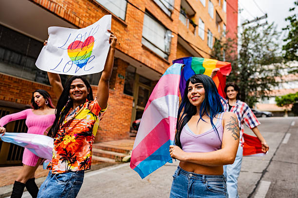 istock LGBTQIA+ people during protest outdoors 2226176175