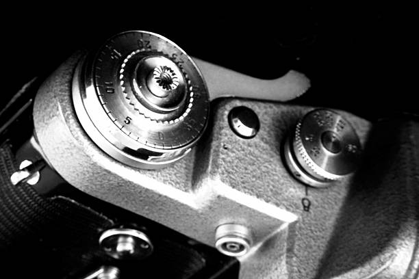fragment of an old film camera