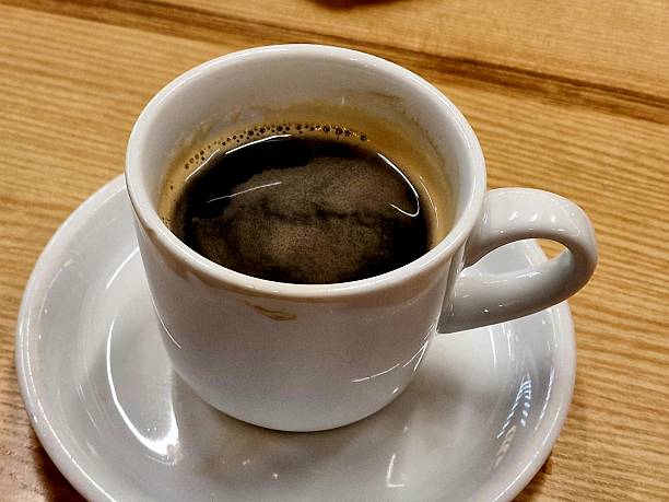 istock a cup of coffee is on a restaurant table 2226176456