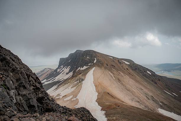 Beautiful high mountains hiking in summer