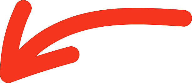 istock Hand drawn red arrow icon. up left right down arrows. Cross mark, circle, square, check mark icon design collection for business and education vector design element. 2226184062