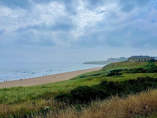 istock Low cloud and mist at low tide at Whitley Bay in Tyne and Wear 2226184366
