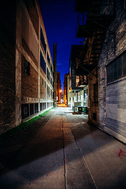 istock Dark alley - Third Ward district, Milwaukee 2226188958