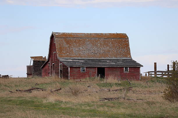 istock An old, abandoned hip roof barn. 2226199590