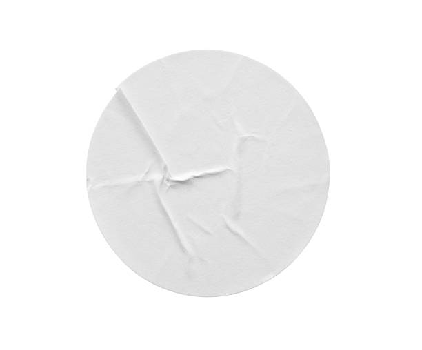 istock Blank white round paper sticker label isolated on white background 2226207267
