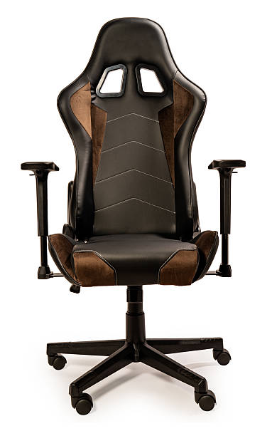 istock Leather office or gaming chair isolated on white background with clipping path – ergonomic seating concept 2226223058