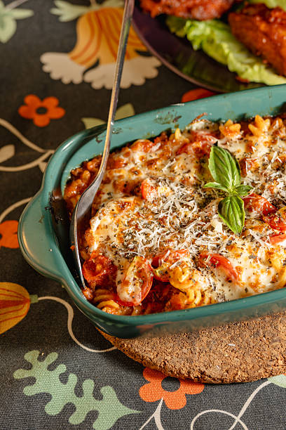 istock Delicious Baked Pasta with Fresh Herbs and Tomato Sauce 2226223316