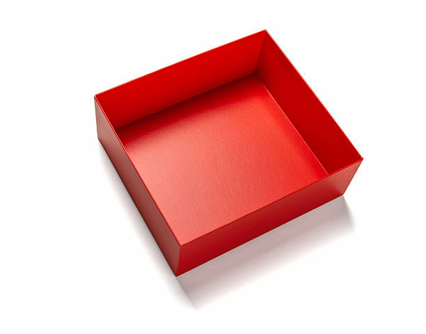 istock Open Red Box on White Background: Minimalist Packaging Concept for Storage or Gift Ideas 2226225674