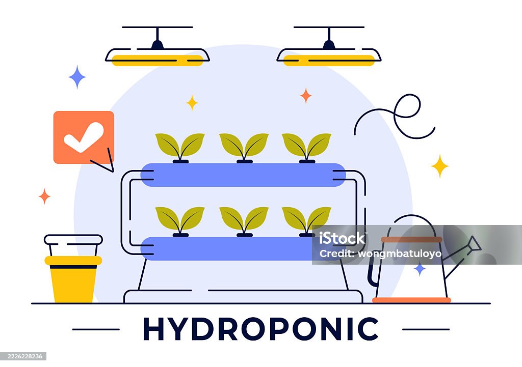 Hydroponics Vector Hydroponics Technology Vector Illustration Featuring A Greenhouse ...