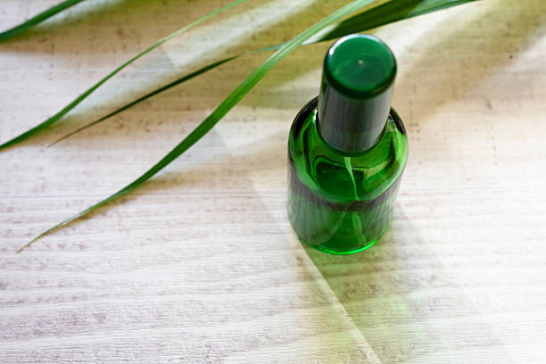 Green bottle and natural light