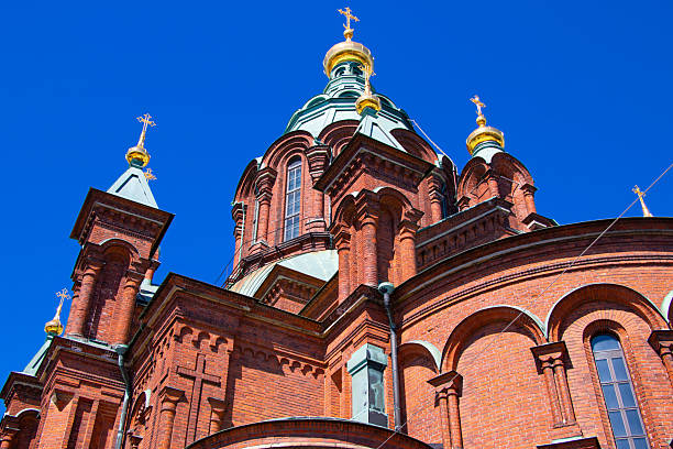 Uspenskin cathedral located in central Helsinki, Finland