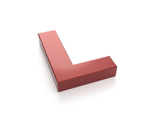 Car paint letter L on a white background. 3d illustration.
