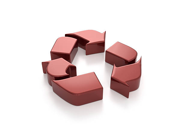Car paint recycle symbol on a white background. 3d illustration.