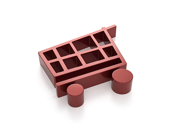 Car paint shopping cart symbol on a white background. 3d illustration.