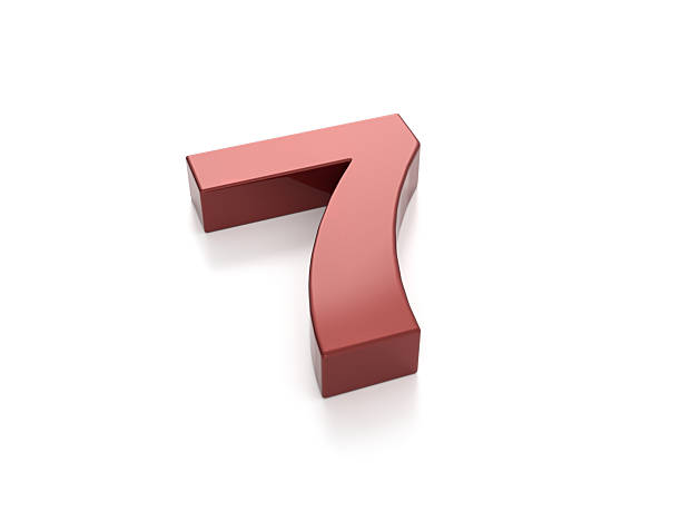 Car paint number seven on a white background. 3d illustration.