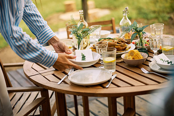 istock Rustic Outdoor Lunch Setup in Nature 2226245473