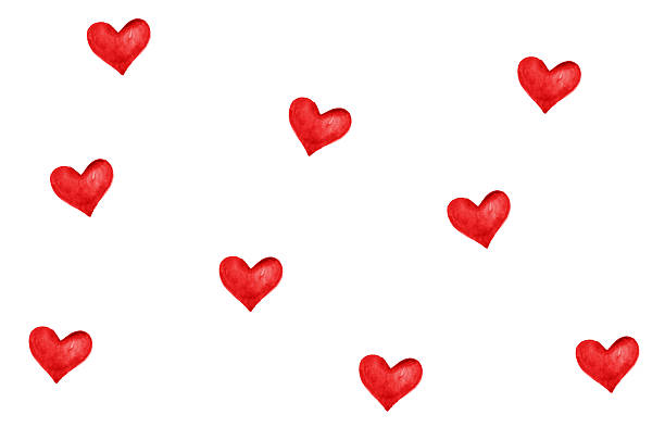 Frame of red hearts for Valentine's Day.