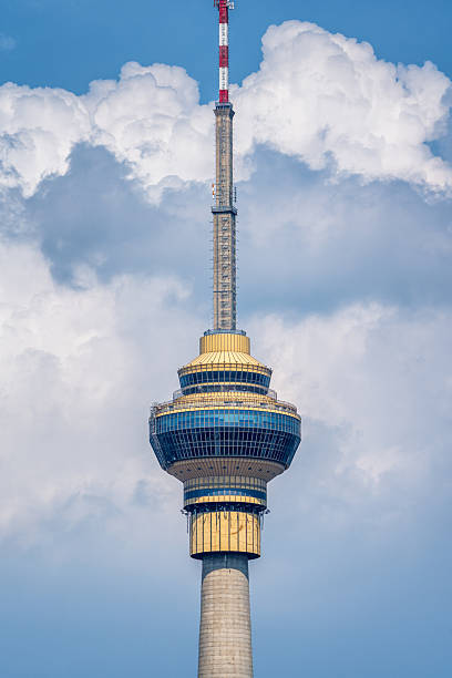 istock Close-up of a Modern Broadcast Tower Against a Blue Sky 2226250726