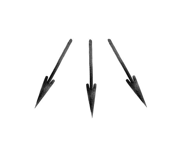 Black arrows isolated on white background