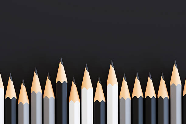 Erasable wooden pencils flat lay on yellow background