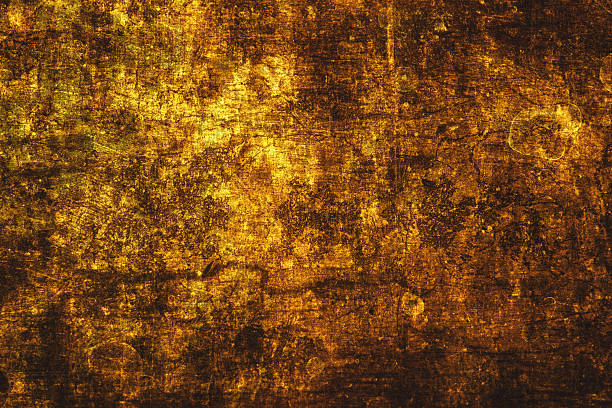 Golden brown grunge texture with weathered surface for design backgrounds