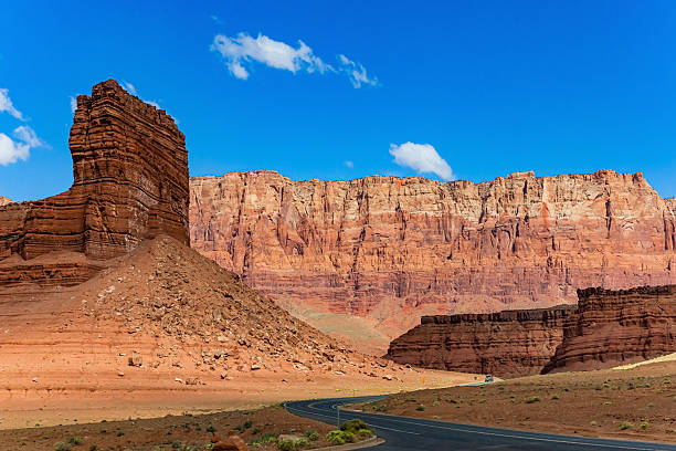 The road to Lees Ferry. The stunningly grandiose American desert. Unforgettable journey through the USA