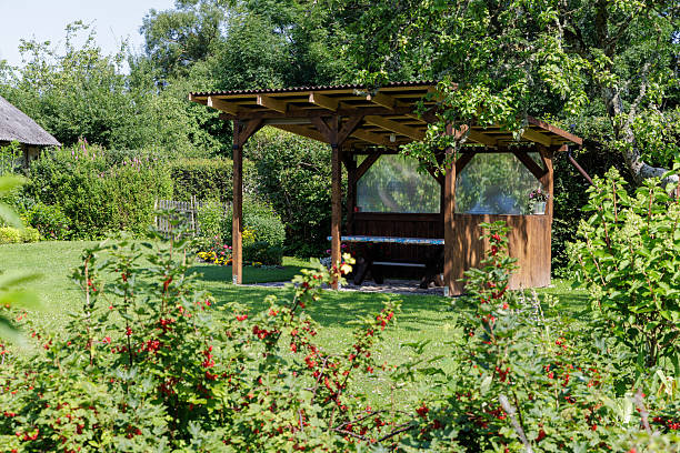 istock Summer Garden Gazebo with Red Currants 2226269393