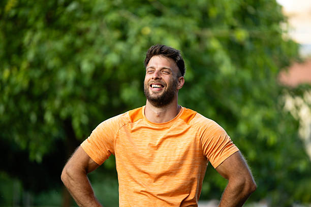 istock Motivated handsome athlete or runner smiling after the training. 2226272607
