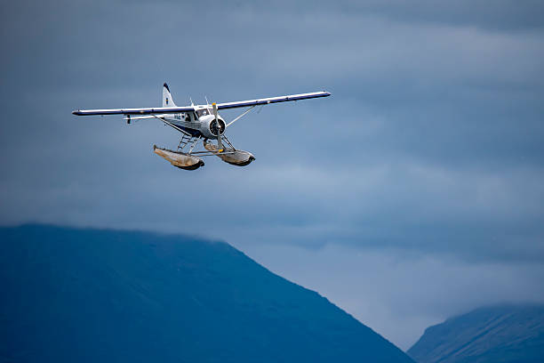 Seaplane parked at docks