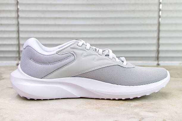 istock New grey jogging shoes on the table 2226278867