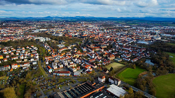 istock Aerial view around the old town Fulda in Germany 2226279253