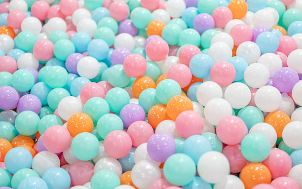 istock Colorful plastic balls in a ball pit, creating a vibrant and playful texture background. 2226281486