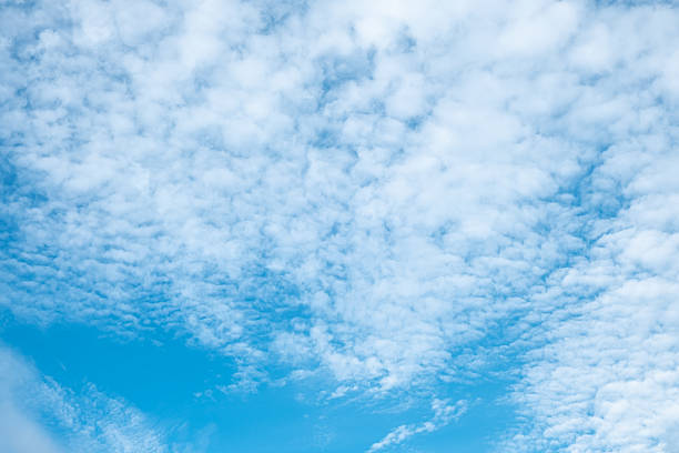 istock Blue sky with white clouds on sunny day, bright summer weather, nature background 2226283151