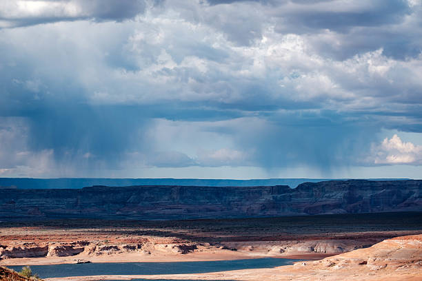 The famous offroad Shafer trail in the canyon near Moab, reaching Canyonland National park, Utah.