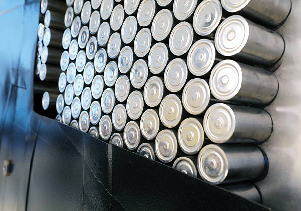 3D rendered, a giant battery on wheels symbolizing the battery problem of electric cars.