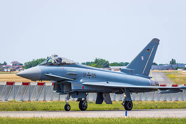 Eurofighter Typhoon fighter jet on runway
