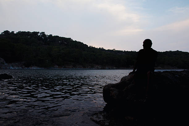 Portrait of men thinking