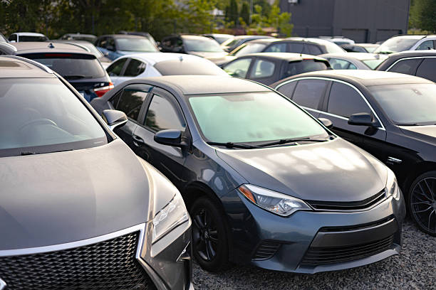 istock Cars Lined Up for Sale 2226299794