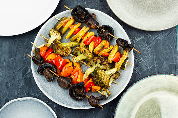 istock Vegan tasty skewers. 2226308953
