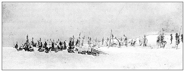 Antique magazine image: Exploration of the Canadian Barren Grounds, Nunavut and Northwest Territories
