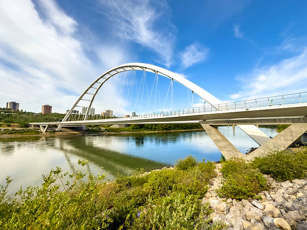 istock Arch bridge over riverbank in Edmonton, Alberta 2226312747