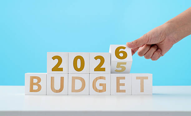 istock New year number 2026 and word budget on block shape 2226337220
