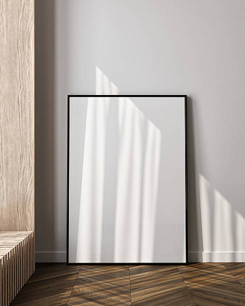 istock Vertical Poster Frame Mockup in Elegant Room. Close up. 3D Render. 2226338685