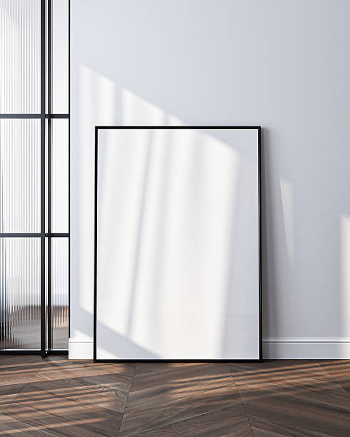istock Vertical Poster Frame Mockup in Elegant Room. Close up. 3D Render. 2226338689