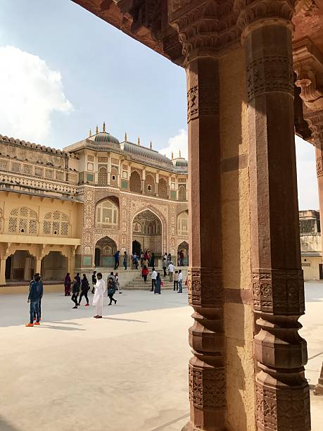 istock Jaipur Amber Palace column detail 2226345758